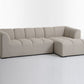 ALLESE Chaise Lounge Right Beige Fabric