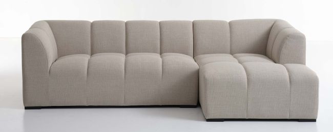 ALLESE Chaise Lounge Right Beige Fabric