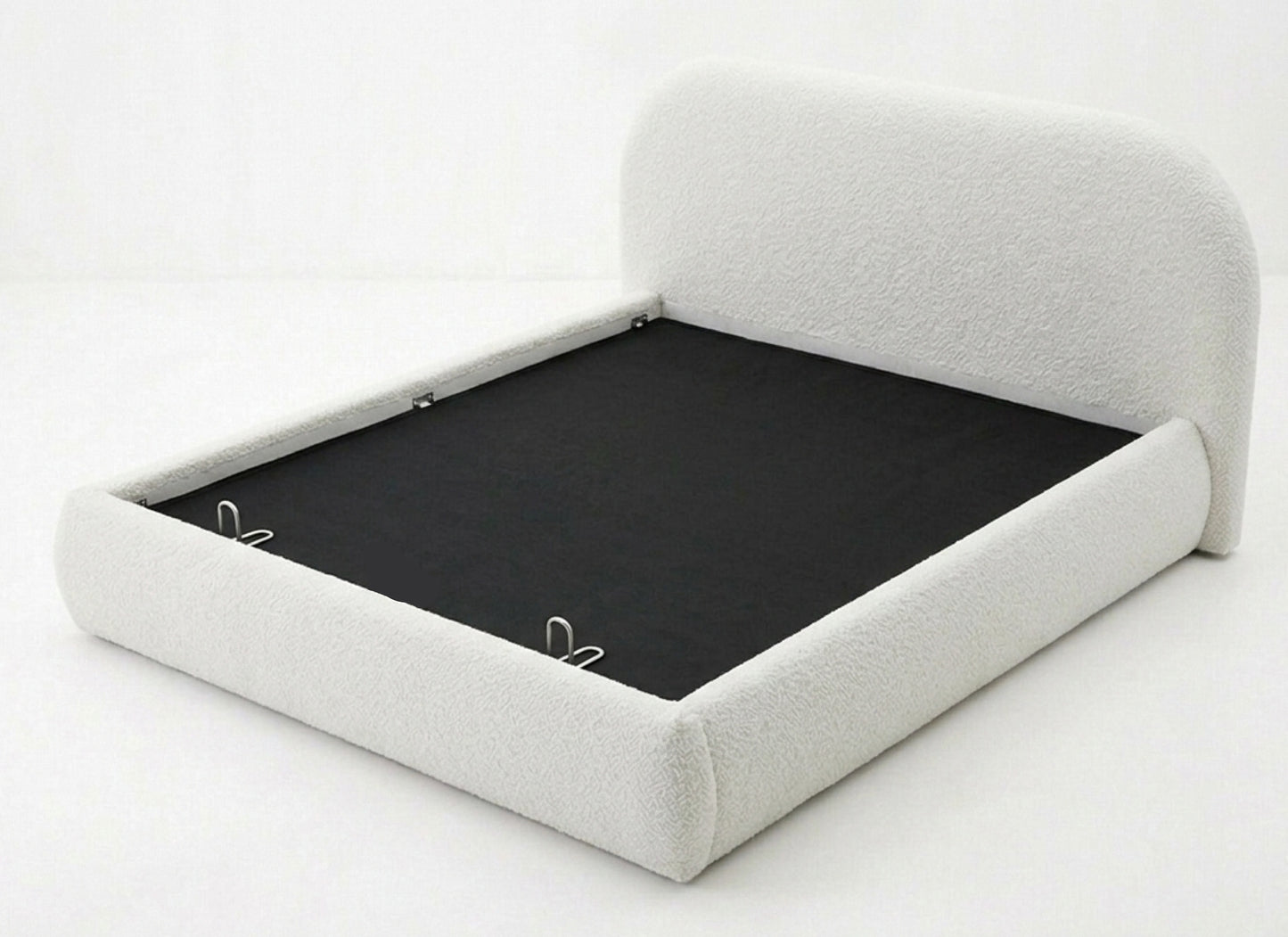 Evara Cream Bed, Boucle