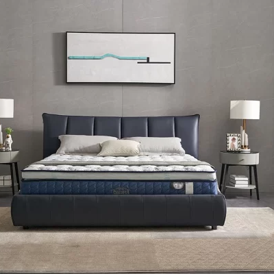 Mariam PVC Leather Modern Bed Frame