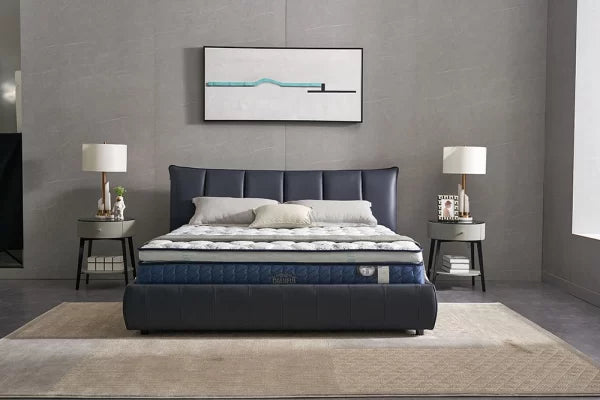 Mariam PVC Leather Modern Bed Frame