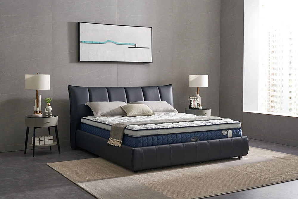 Mariam PVC Leather Modern Bed Frame