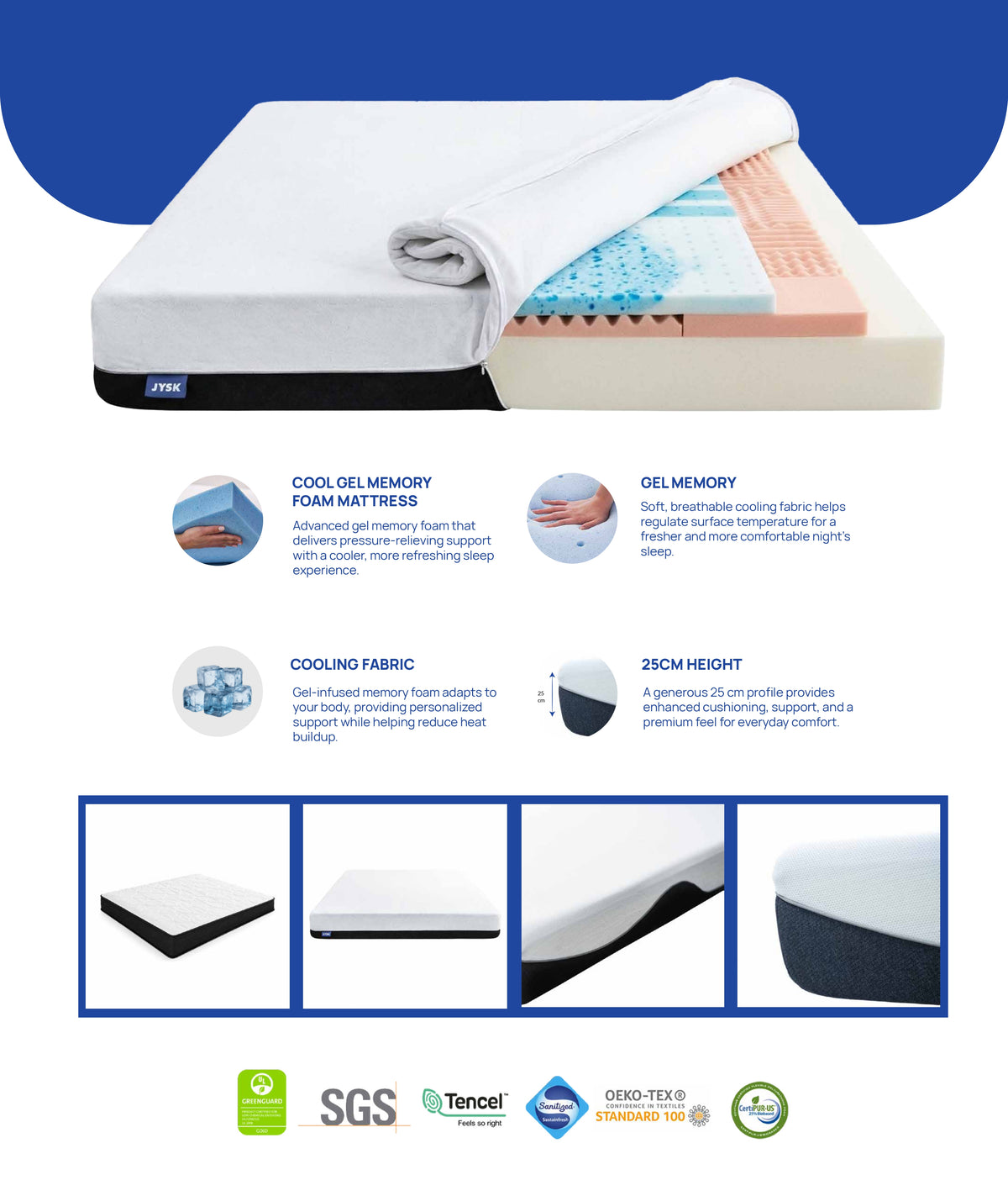 JYSK Foam Mattress WELLPUR F110